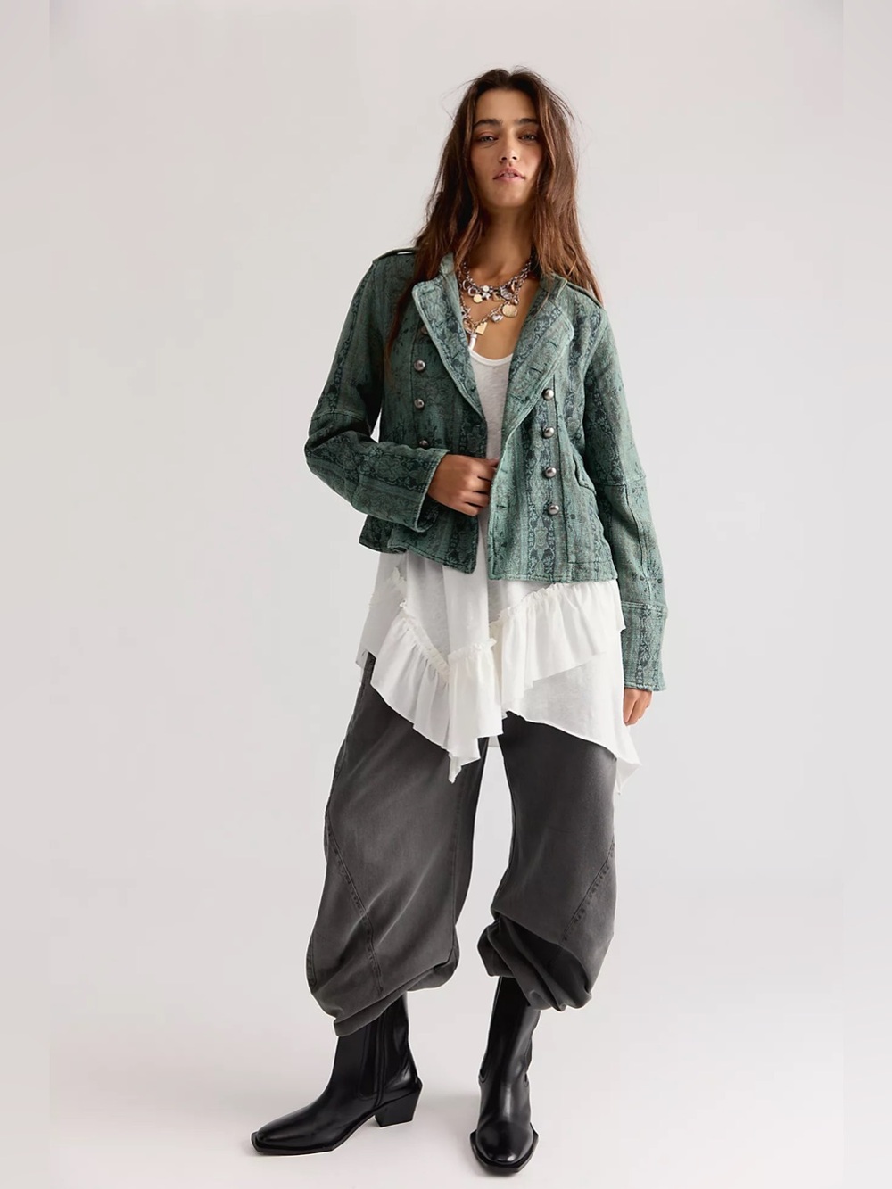Free People Lotty Jacquard Band Jacket - Picture 2 of 7